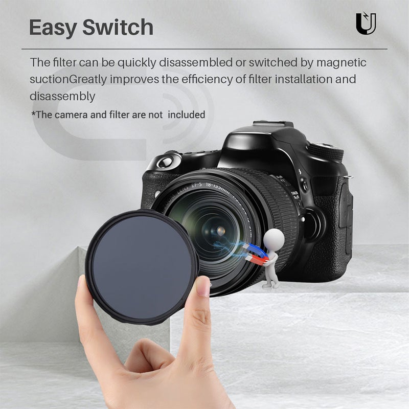 UURIG R-67L 67mm Magnetic Lens Filter Adapter Ring Black  - Image 2
