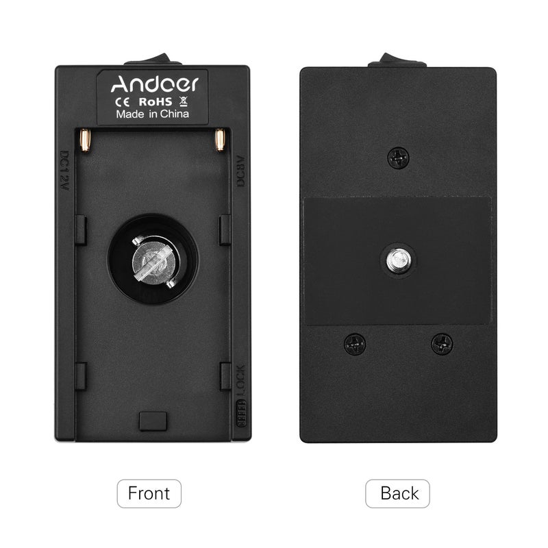 ANDOER NP-F970 F750 Battery Plate Holder Adapter And FZ100 Dummy Battery Coupler Black - Image 2