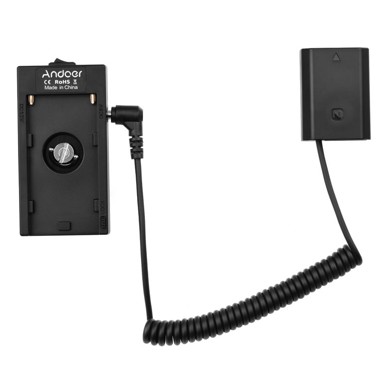 ANDOER NP-F970 F750 Battery Plate Holder Adapter And FZ100 Dummy Battery Coupler Black - Image 5