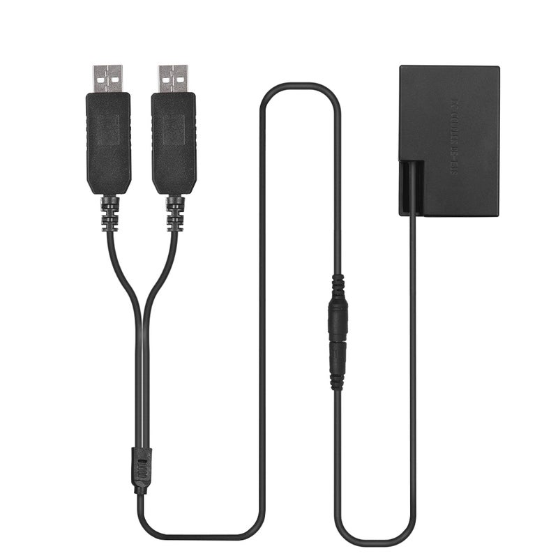 أندوير مجموعة البطارية الوهمية DR-E17 البديلة المزودة بقارنة توصيل ومحول طاقة بتيار مستمر ومنفذ USB مزدوج لكاميرات كانون أسود - Image 5