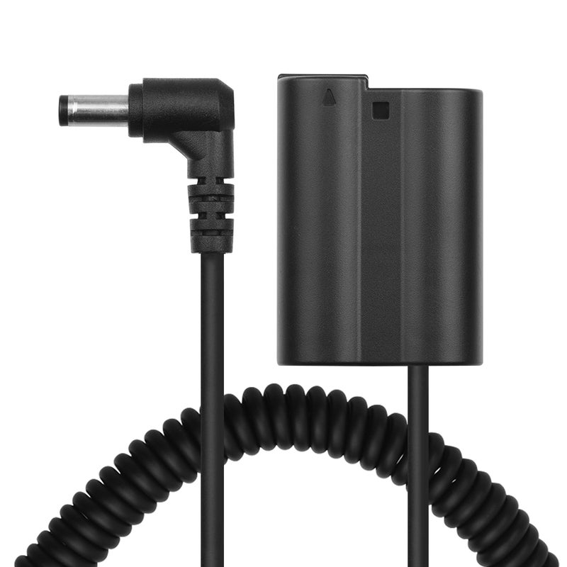 أندوير قارنة توصيل بطارية وهمية بديلة EN-EL15 بكابل لولبي بتيار مستمر لكاميرات نيكون أسود - Image 3