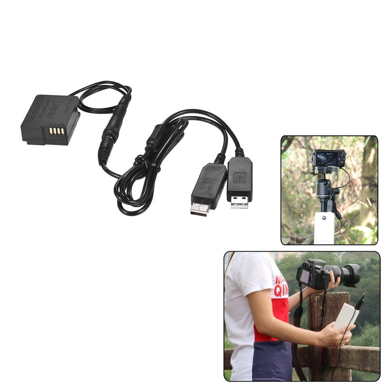 ANDOER DMW-DCC8 DC Coupler USB Power Adapter Camera Charger Kit Black - Image 2