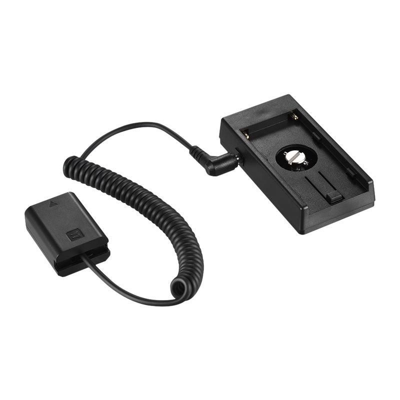 ANDOER NP-F970 To NP-FW50 Dummy Battery Mount Plate Adapter Spring Cable Black - Image 1
