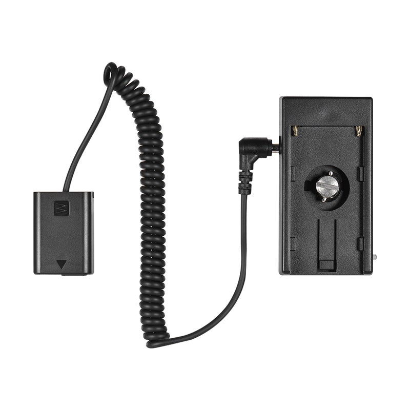 ANDOER NP-F970 To NP-FW50 Dummy Battery Mount Plate Adapter Spring Cable Black - Image 2