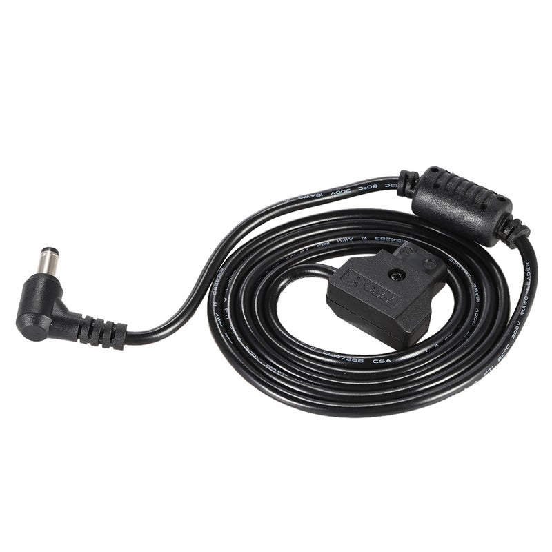 D-Tap 2 Pin Male Connector to DC 5.5 x 2.5mm Plug Power Cord Cable For BMCC BMPC DSLR Rig Power Supply Black