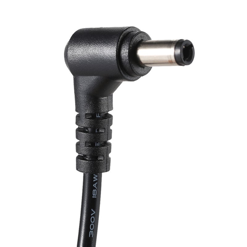 D-Tap 2 Pin Male Connector to DC 5.5 x 2.5mm Plug Power Cord Cable For BMCC BMPC DSLR Rig Power Supply Black