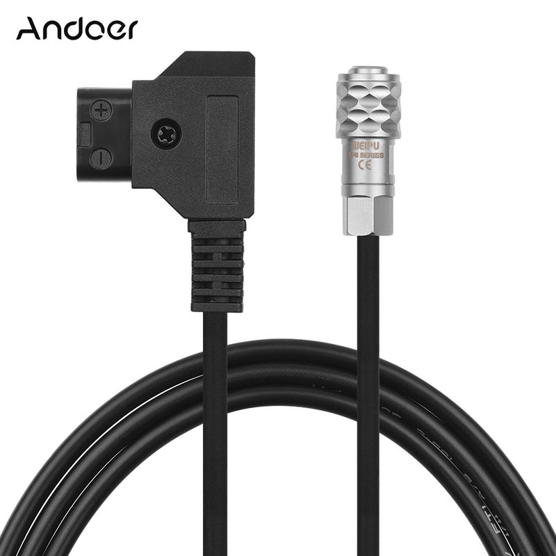 D-Tap to BMPCC 4K 2 Pin Locking Power Cable For Blackmagic Pocket Cinema Camera Black - v1602589707/N40984047A_1