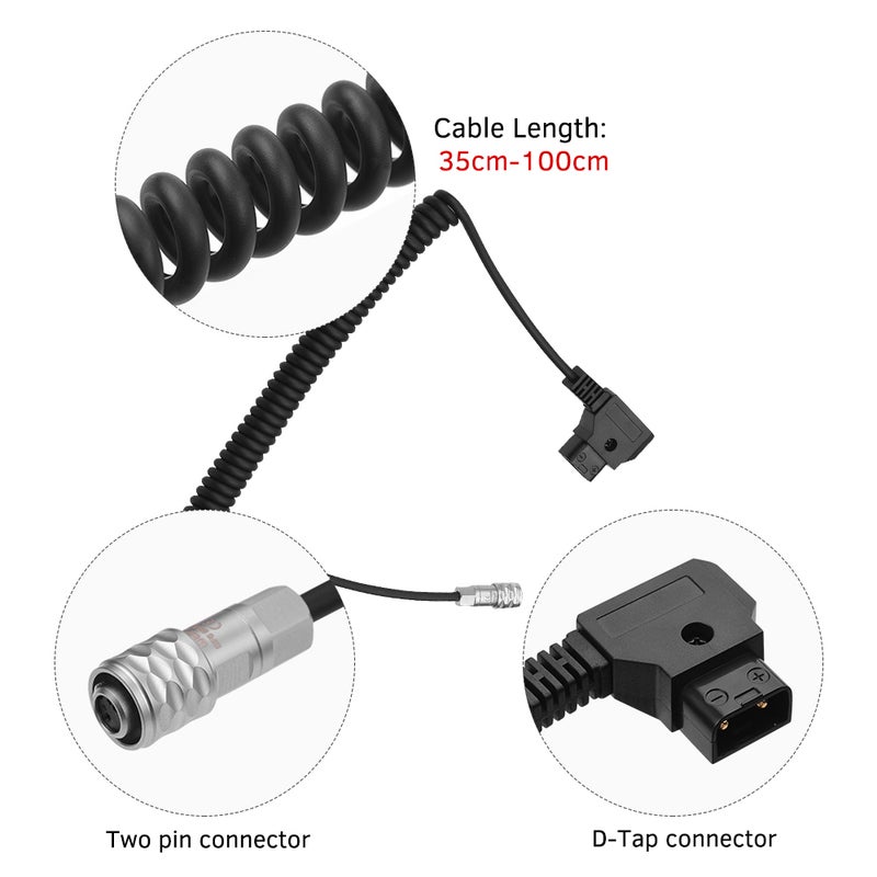 D-Tap to BMPCC 4K 2 Pin Locking Power Cable For Blackmagic Pocket Cinema Camera Black - v1602589709/N40984048A_2