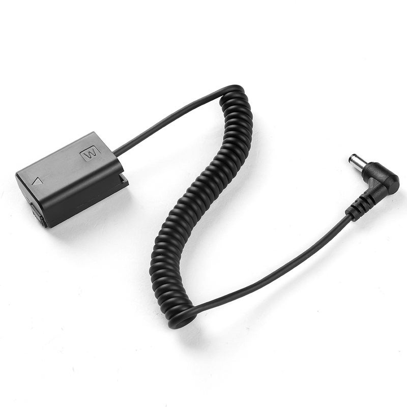 ANDOER NP-FW50 Dummy Battery Pack Coupler Adapter With DC Male Connector For Sony ILDC Camera Black - Image 2