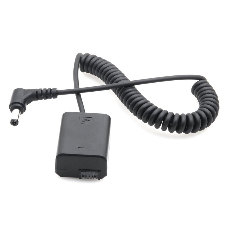 ANDOER NP-FW50 Dummy Battery Pack Coupler Adapter With DC Male Connector For Sony ILDC Camera Black - Image 3