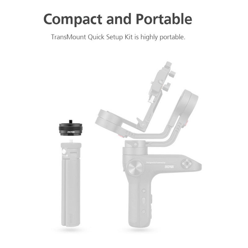 Zhiyun Quick Setup Kit Stabilizer Accessories With 1/4 Inch Screw Mount Black  - Image 3