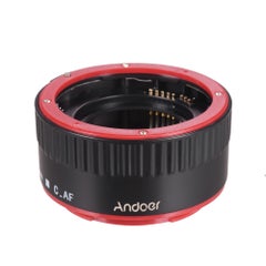 ANDOER Portable Auto Focus Macro 13mm, 21mm And 31mm Extension Tube Adapter Ring Set Black/Red  - Image 3
