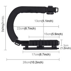Generic U-Shaped Camera Holder Stabilizer Black  - Image 4
