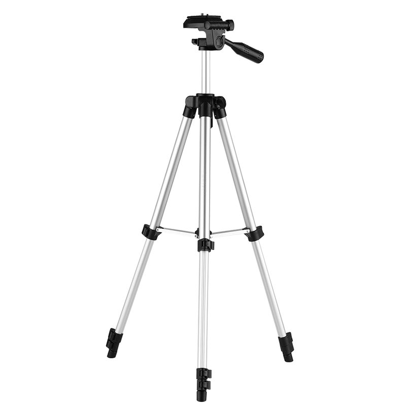 Lightweight Portable Photography Video Tripod Silver  - Image 1