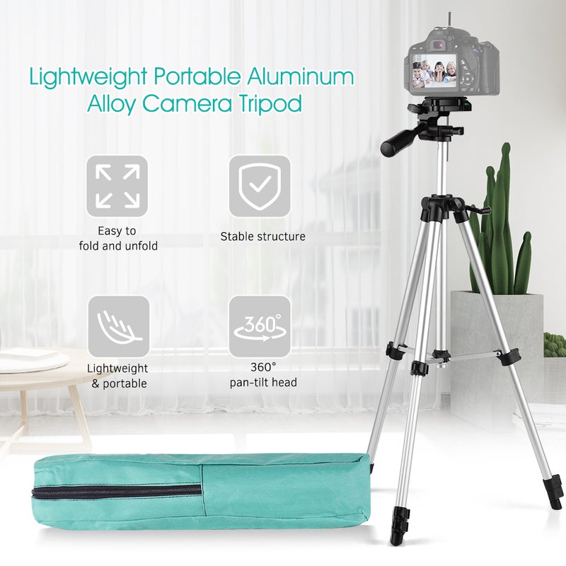 Lightweight Portable Photography Video Tripod Silver  - Image 5