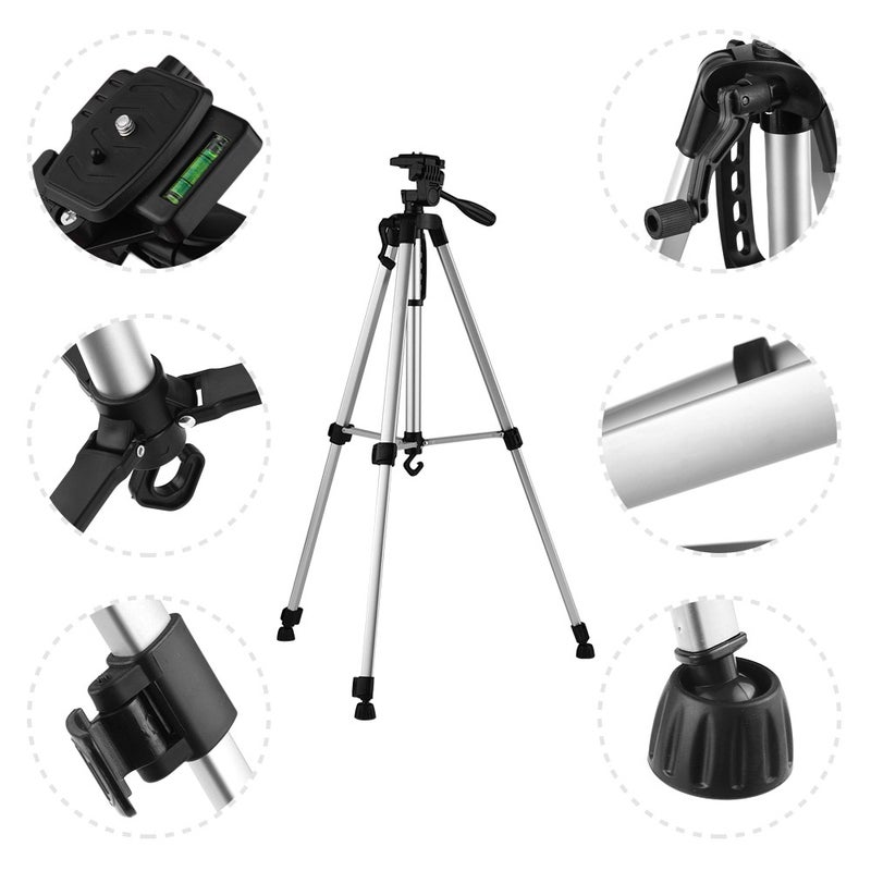 ANDOER Portable Lightweight Tripod Silver - Image 4