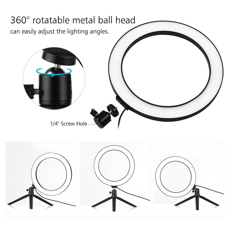 LED Ring Light With Tripod Stand Multicolour - Image 4