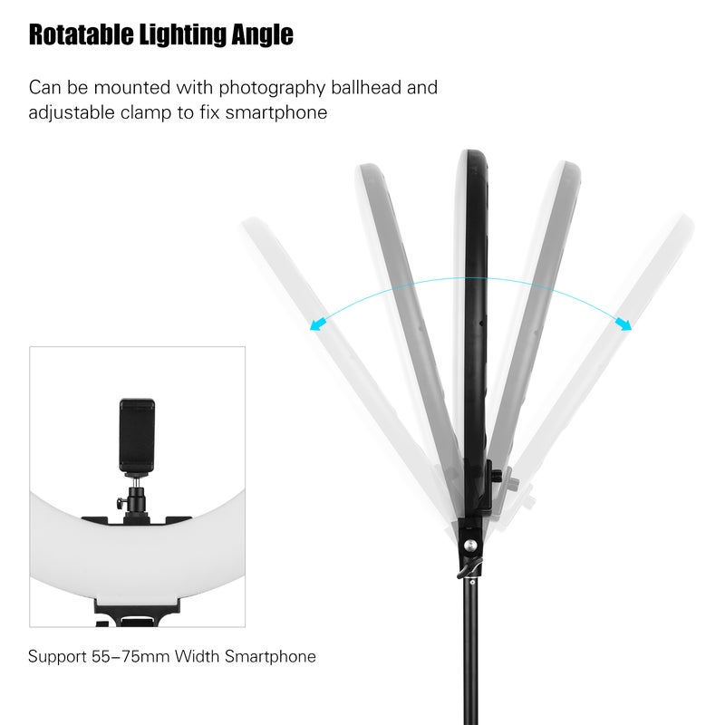 حلقة إضاءة LED قابلة للتعديل للسطوع أسود - Image 3