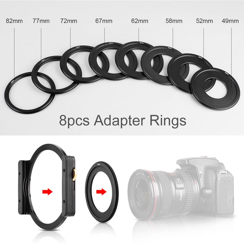 Metal Square Filter Holder Black  - Image 5