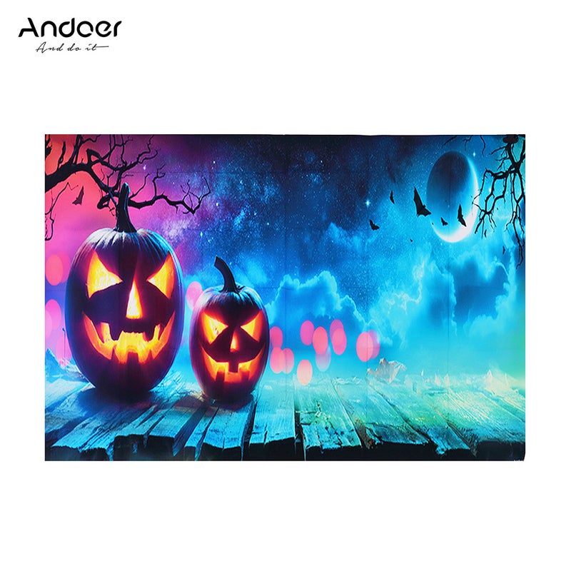 ANDOER Halloween Themed Printed Photography Background Multicolour - Image 2