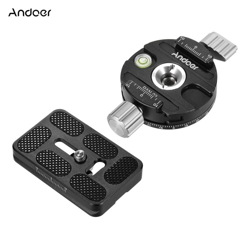 ANDOER Panoramic Tripod Head Black - Image 2