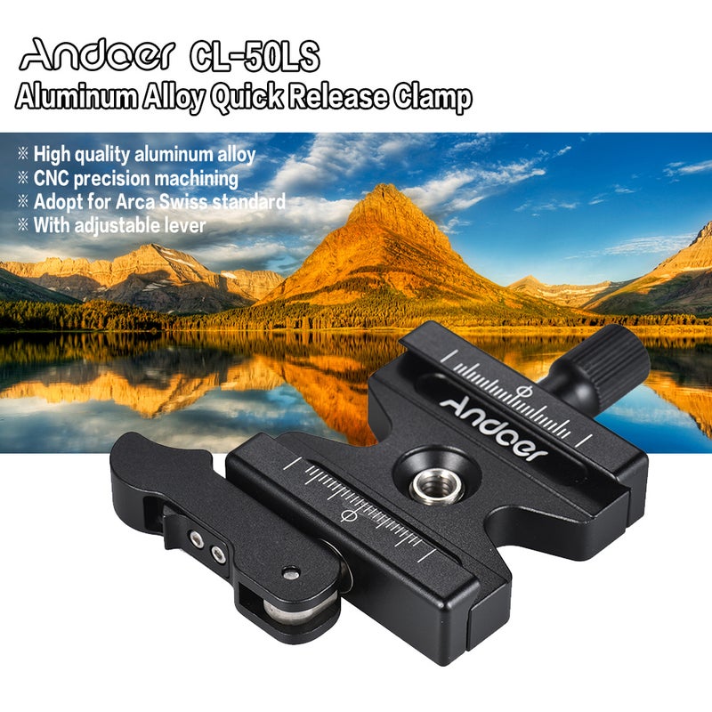 Aluminium Alloy Quick Release Clamp With Adjustable Lever Black