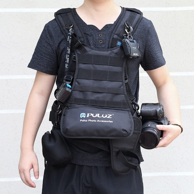 Multi-functional Double Shoulder Camera Strap Harness Belt Photo Accessories Black  - Image 4
