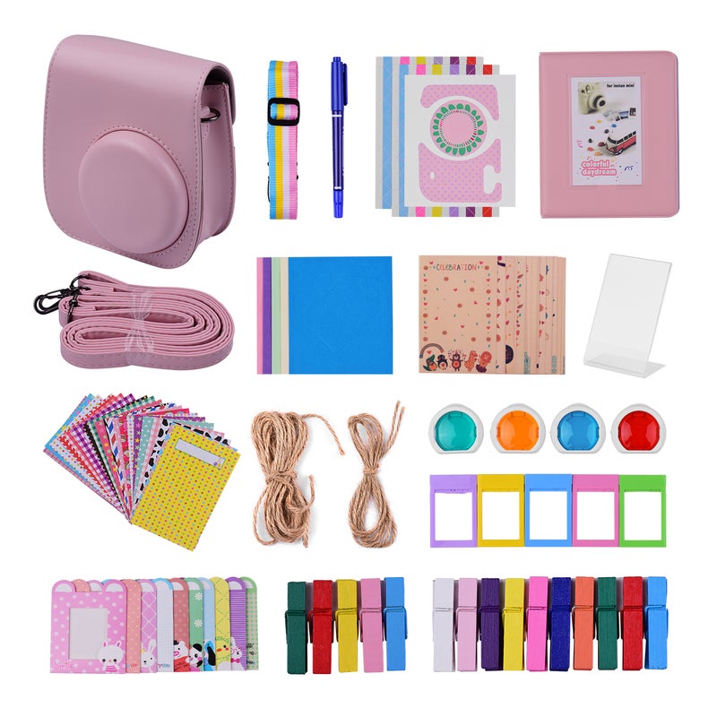 12-in-1 Instant Camera Accessories Bundle Kit Pink  - Image 3