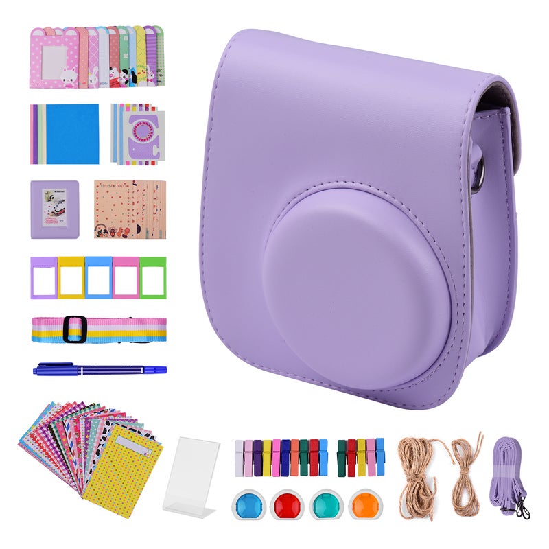 12-in-1 Instant Camera Accessories Bundle Kit Purple - Image 1