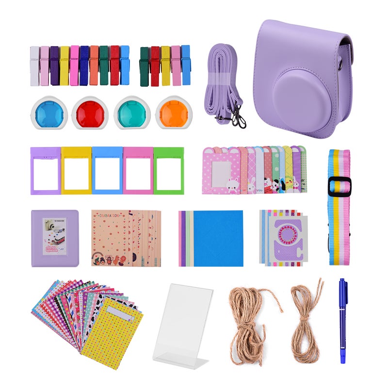 12-in-1 Instant Camera Accessories Bundle Kit Purple - Image 2