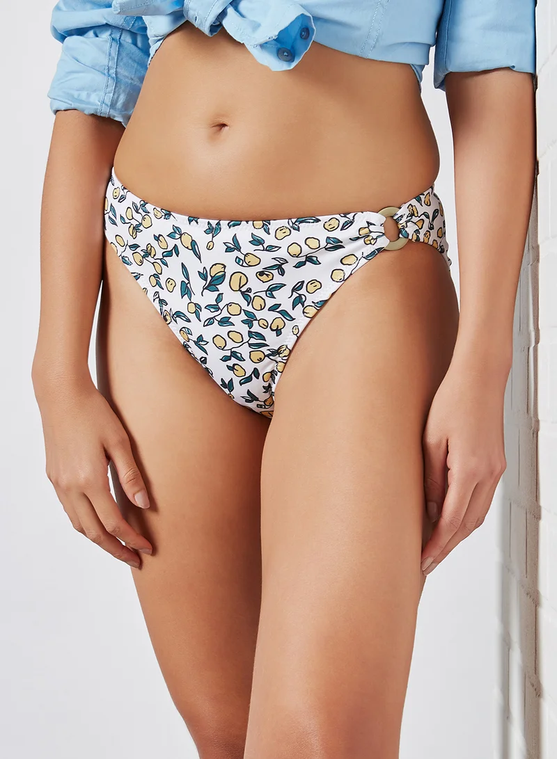 trendyol Lemon Print Bikini Bottom