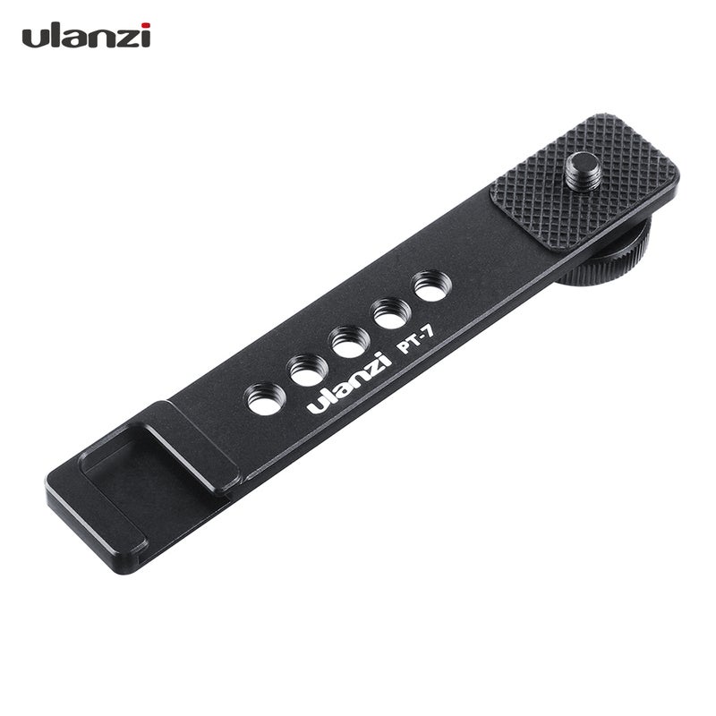Generic - Universal Cold Shoe Stand Bracket Vlogging Microphone Extension Black - Image 1