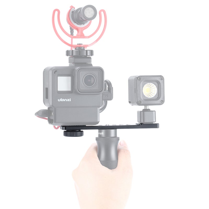 Generic - Universal Cold Shoe Stand Bracket Vlogging Microphone Extension Black - Image 1
