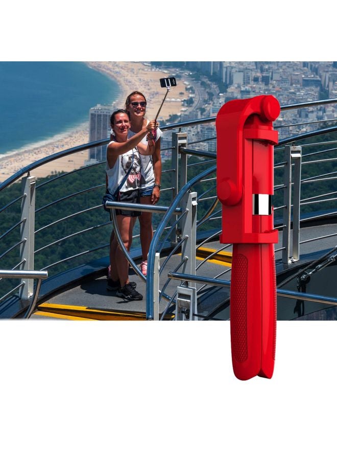 Generic - L01 Self-Timer Pole Tripod Selfie Stick Red - Image 1