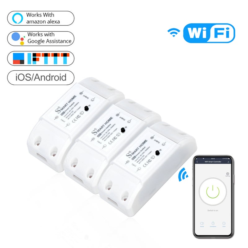Basic Smart Remote Control Wifi Switch White 9.50x4.30x9.00cm  - Image 1
