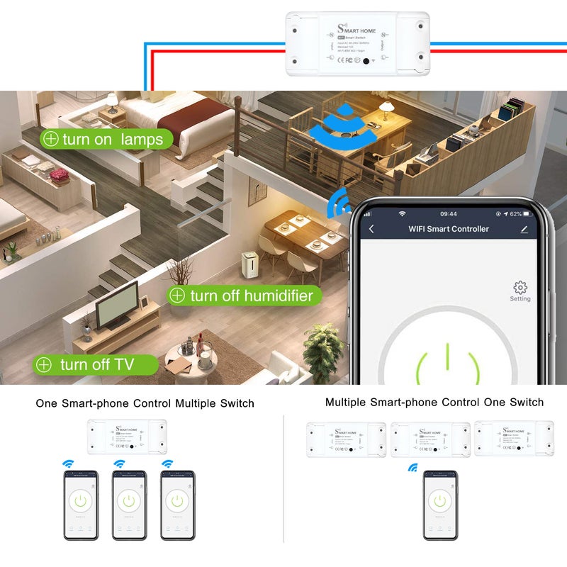 Basic Smart Remote Control Wifi Switch White 9.50x4.30x9.00cm  - Image 3