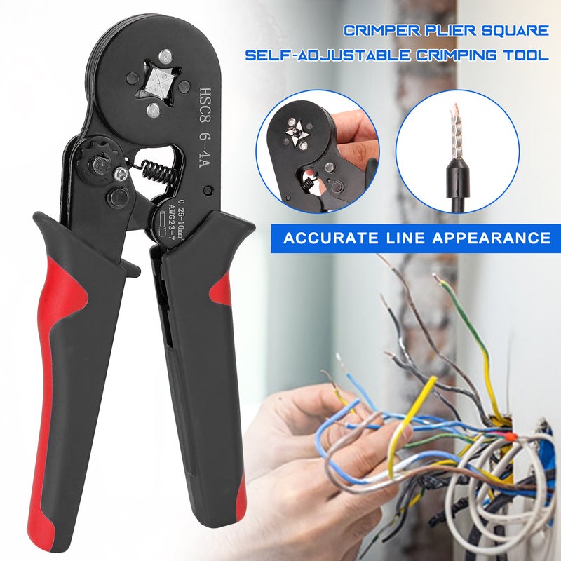 Kit High Hardness Crimper Plier With 1200 Piece Wire Ferrules Crimp Ends Terminal Black 21.50x6.10x11.60cm  - Image 3