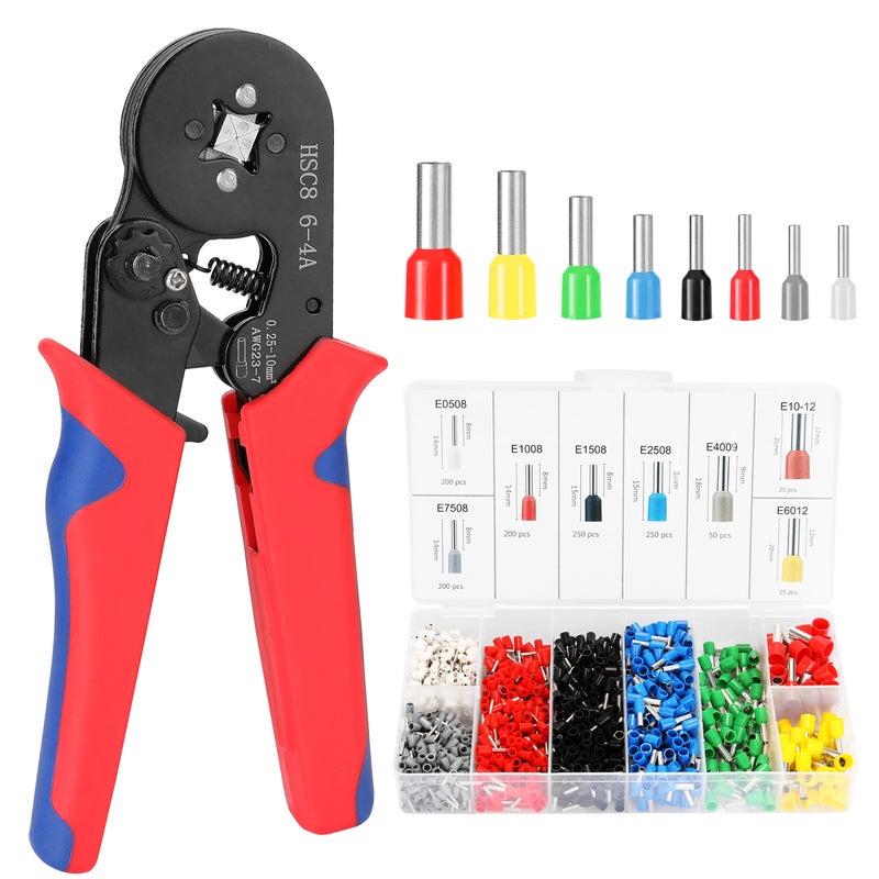 Generic Kit High Hardness Crimper Plier With 1200 Piece Wire Ferrules Crimp Ends Terminal Blue 21.50x6.10x11.60cm  - Image 4