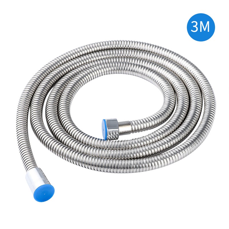 أنبوب مرن بديل لخرطوم الإستحمام بطول 2 متر مع موصل مقاس 05 بوصة. فضي 21.00x3.00x18.00سم  - Image 5