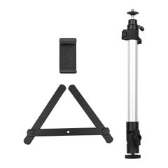 Tabletop Livestreaming Mobile Stand With Adjustable Overhead Mount Black/Silver