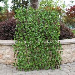 Generic Simulation Telescopic Outdoor Garden Fence Wall Guardrail Decorative Leaves Blocking Plant Green 43.00x2.00x20.00cm  - Image 2