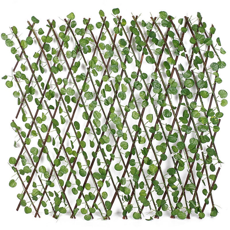 Generic Simulation Telescopic Outdoor Garden Fence Wall Guardrail Decorative Leaves Blocking Plant Green 43.00x2.00x20.00cm  - Image 4