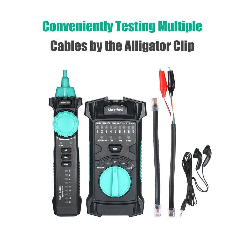 Generic - Multifunction Wire Tracker Network Line Finder RJ11 RJ45 Cable Tester Black 23.00x5.30x14.30cm - Image 1