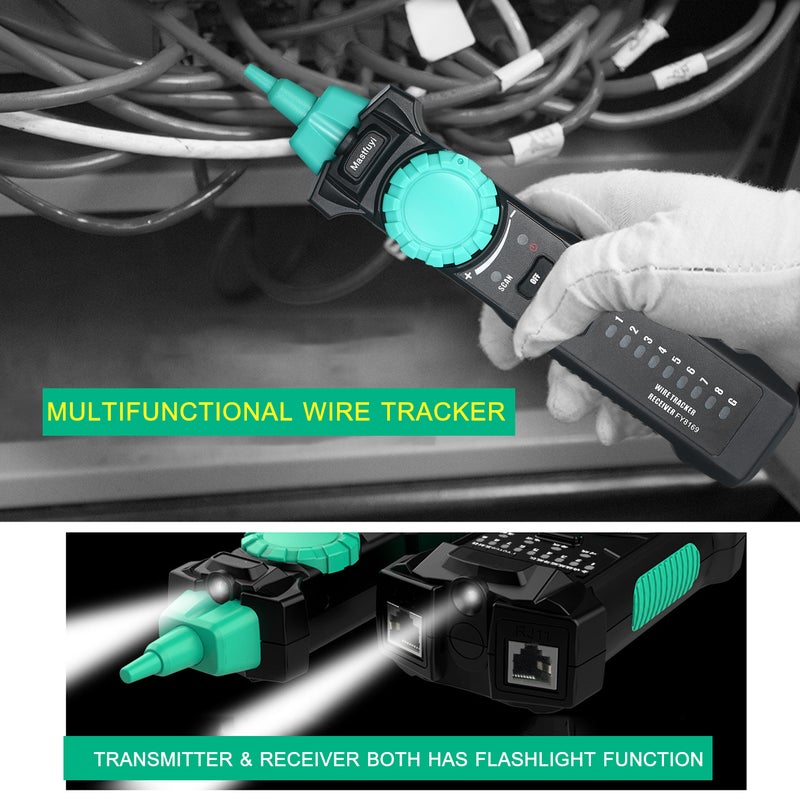 Generic - Multifunction Wire Tracker Network Line Finder RJ11 RJ45 Cable Tester Black 23.00x5.30x14.30cm - Image 1