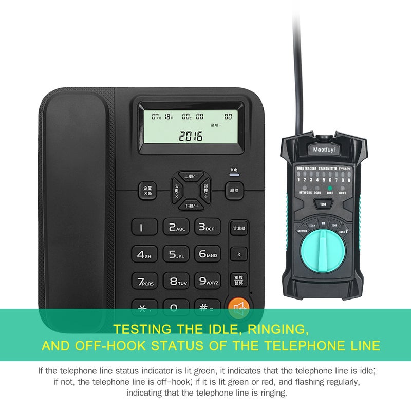 Generic - Multifunction Wire Tracker Network Line Finder RJ11 RJ45 Cable Tester Black 23.00x5.30x14.30cm - Image 1