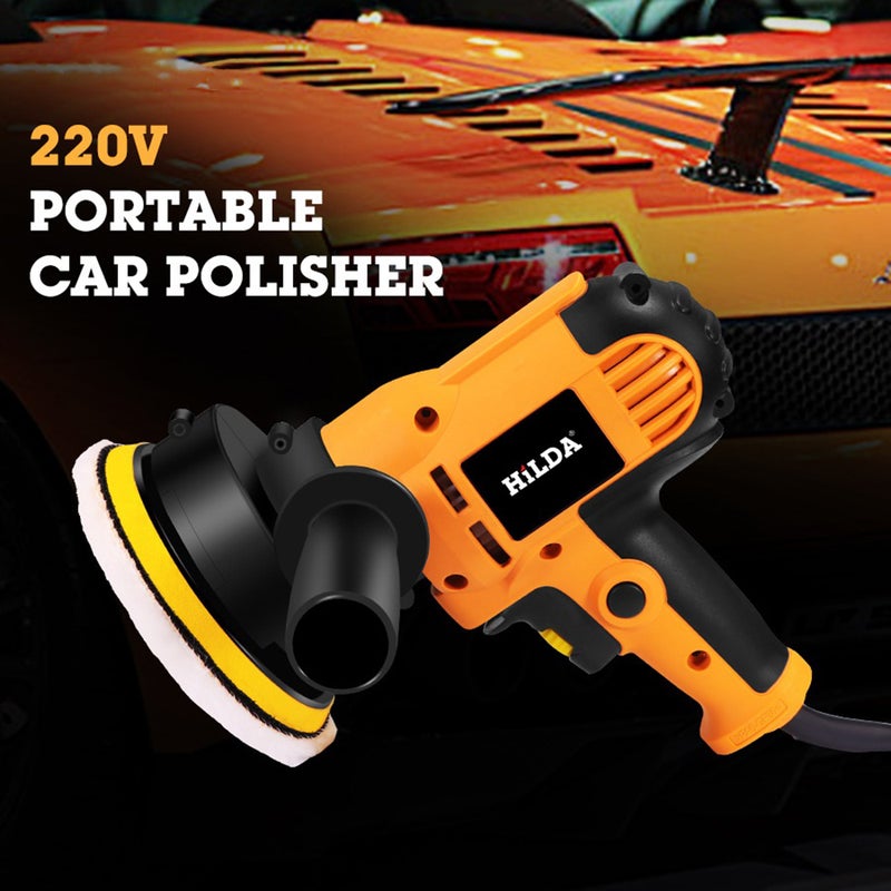 Generic 220V 700W Portable Car Polisher Sealing Glaze Machine Orange 26.00x13.00x21.00cm  - Image 5
