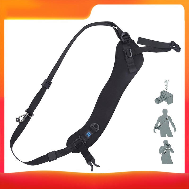 Camera Strap Quick Release Shoulder Belt Black  - Image 1