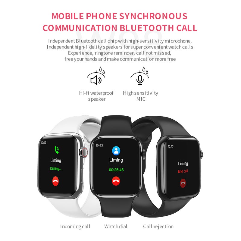 W98 Fitness Tracker Smart Watch Silver