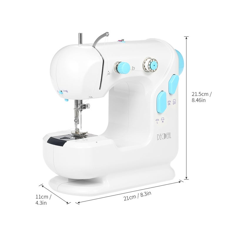 Decdeal Multifunctional Electric Household Sewing Machine YFSM-306 white&blue - Image 5