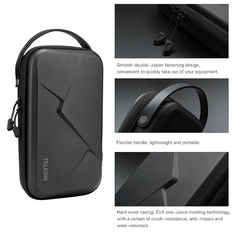 Portable Storage Bag Waterproof EVA Carrying Case Black  - Image 3